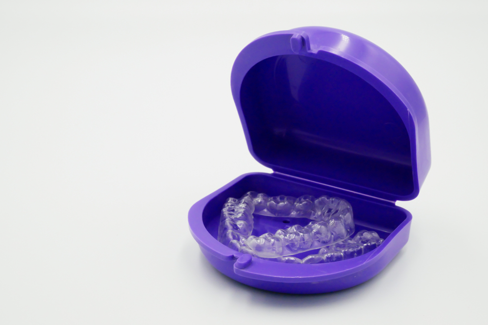 clear retainers in a case